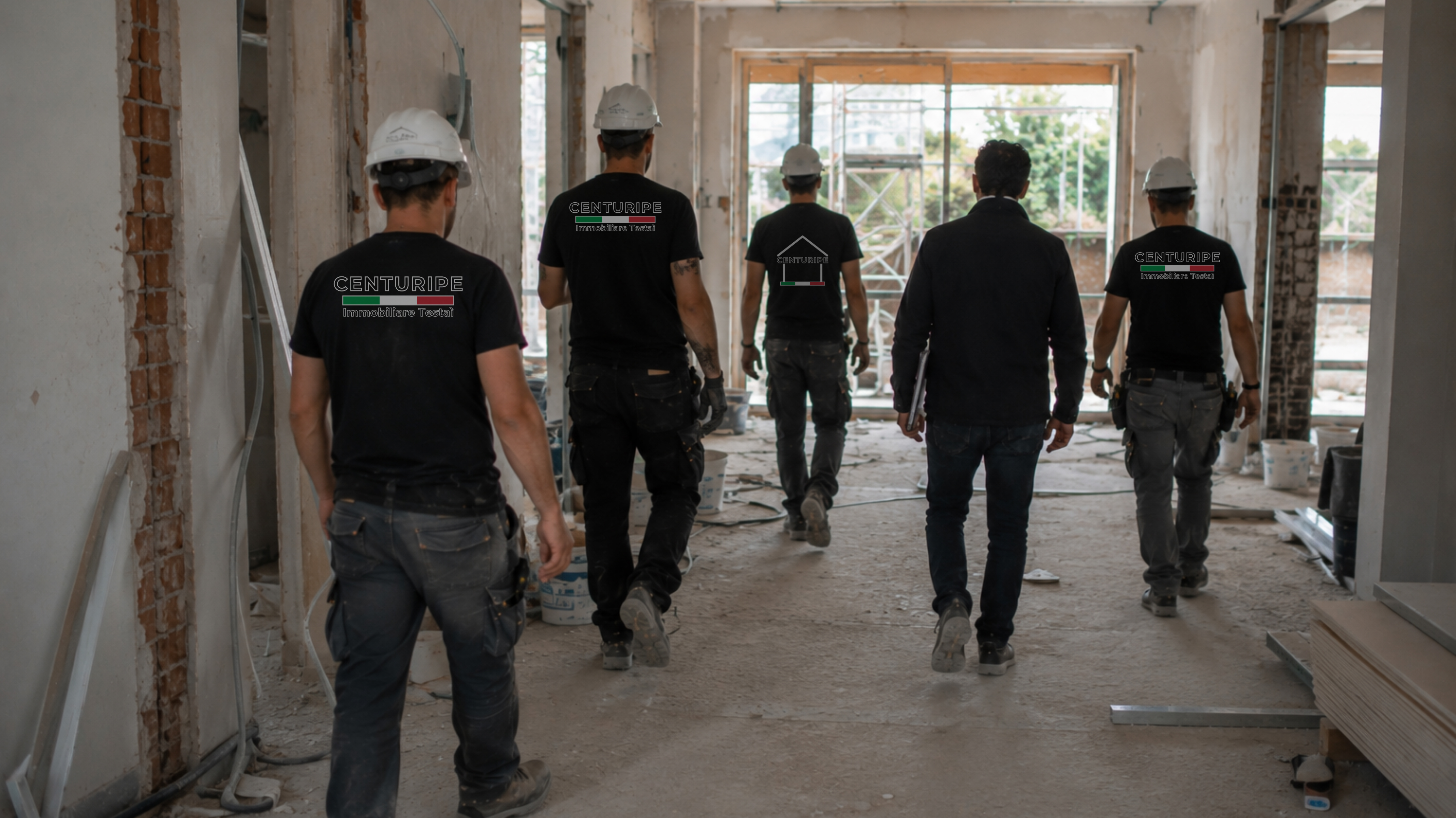 Squadra CENTURIPE al lavoro in cantiere